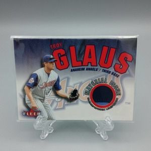 Troy Glaus Anaheim Angels Material Issue Fleer 2001 Baseball Card